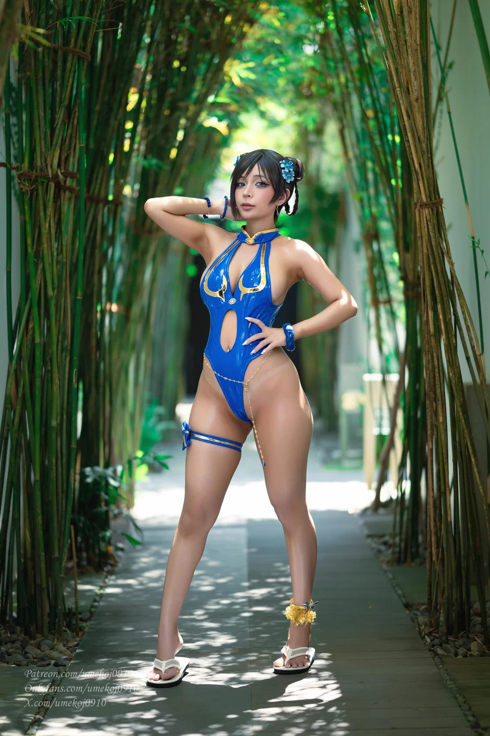 Umeko_J - Chun Li Outfit 4 [98P,8V-1.41GB] tg@simisebaisi 【丝足阁】019.webp